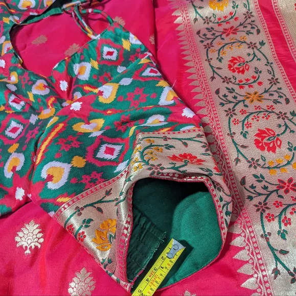 Beautiful indian silk saree -like new! - Picture 6 of 10